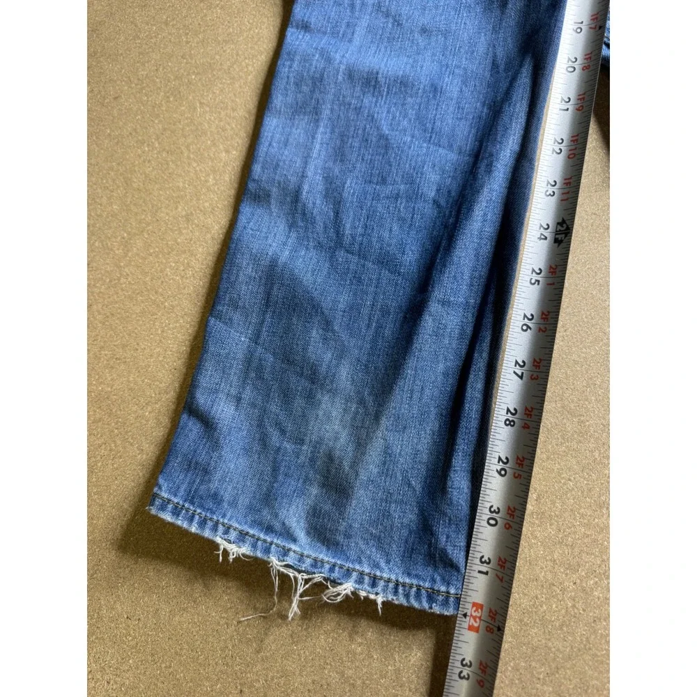 True Religion Drew‎ Men 29 Distressed Straight Leg Light Wash Denim Jeans USA